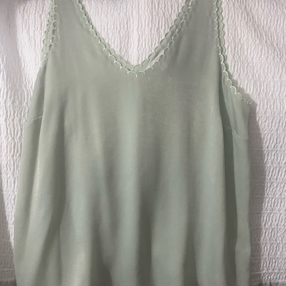 Elegant Mint Green Sleeveless Top